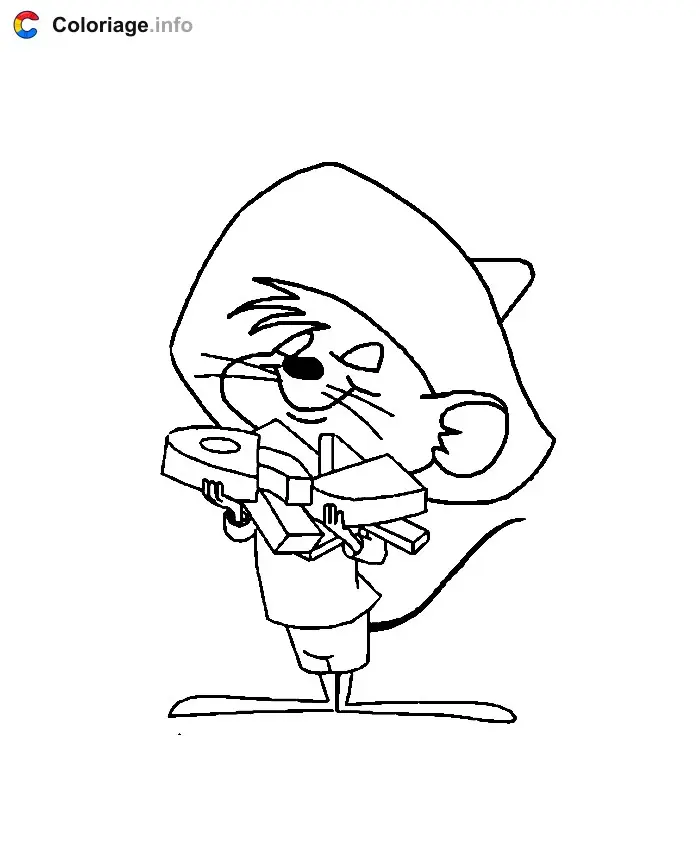 Coloriage Speedy Gonzalès 2 - Speedy Gonzales à imprimer