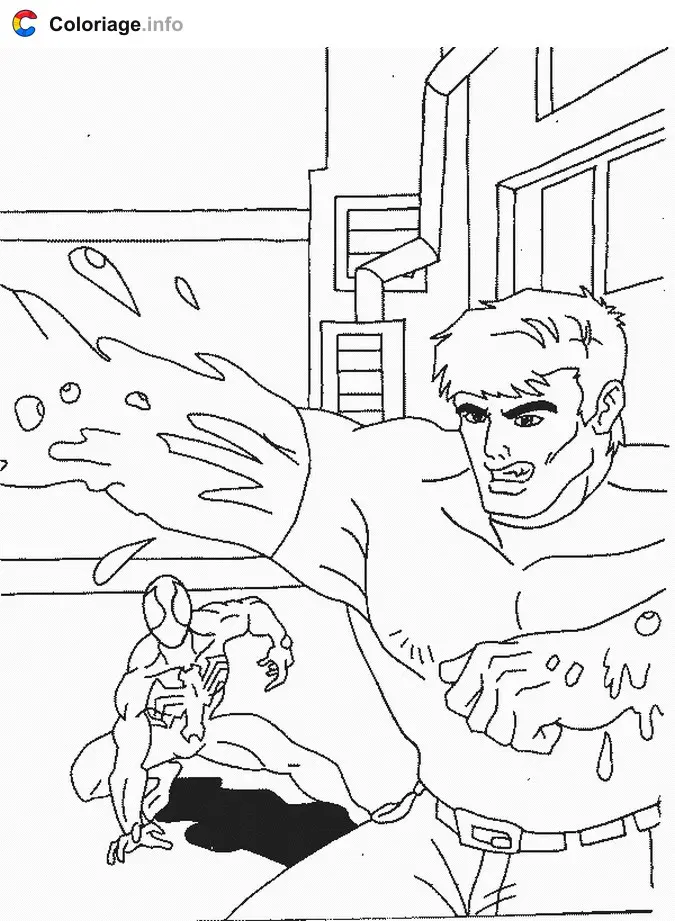 Spider-Man Ready for Action coloring page to print