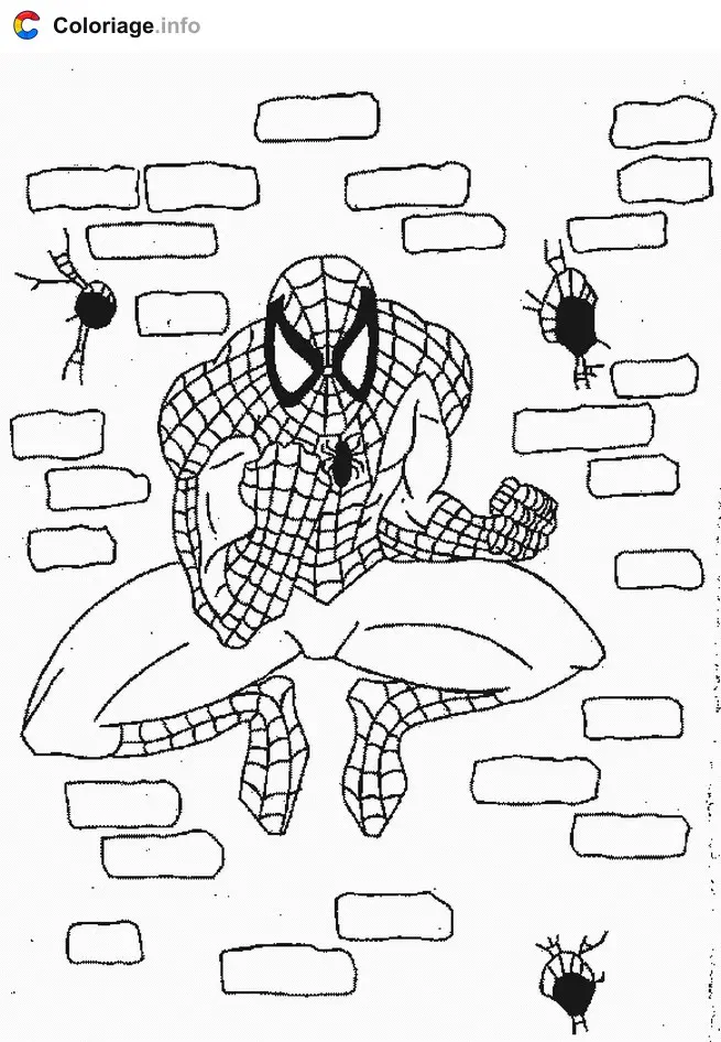 Spider-Man in Action coloring page to print