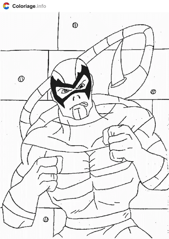 Spider-Man Swinging into Action coloring page to print