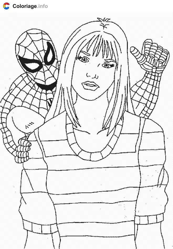 Spider-Man Swinging Into Action coloring page to print
