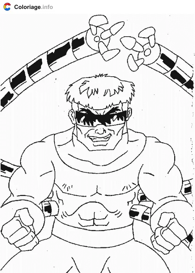 Spider-Man Swinging Into Action coloring page to print