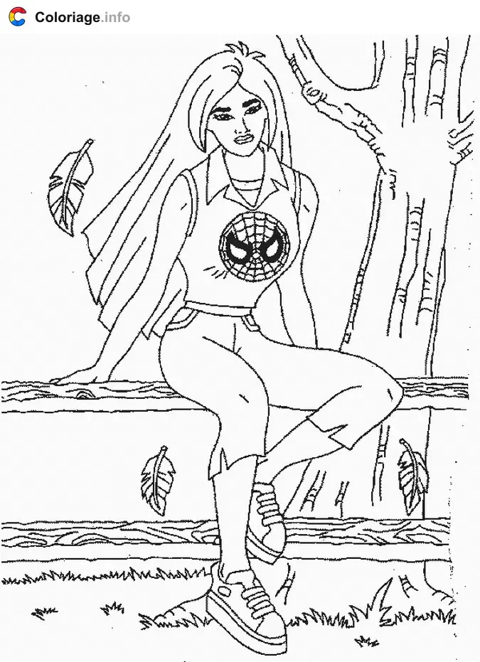 Spider-Man Swinging Through the City coloring page to print