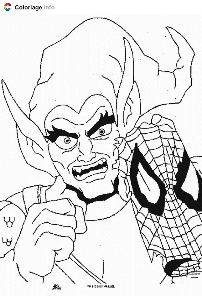 Spider-Man Swinging Into Action coloring page to print