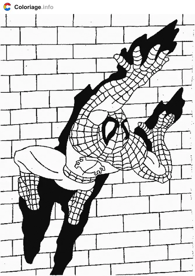 Spider-Man Swinging into Action coloring page to print