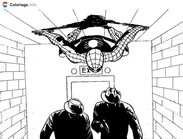 Spider-Man Swinging Into Action coloring page to print