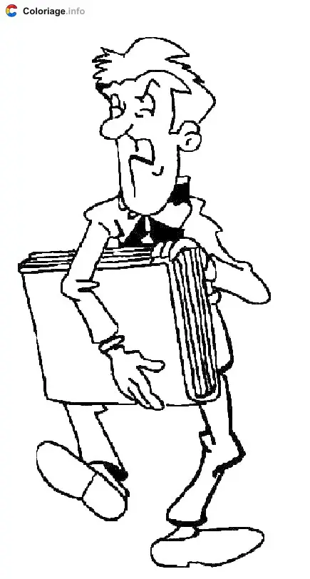 Coloriage Stan Laurel - Laurel et Hardy à imprimer