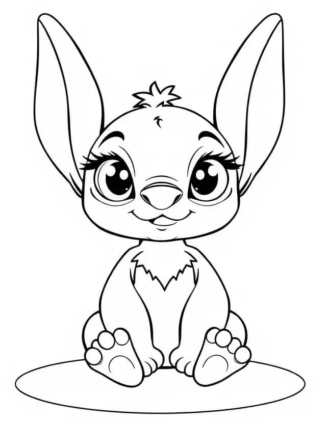Coloriage Stitch Et Angel Coloriage Kawaii - Stitch et angel à imprimer