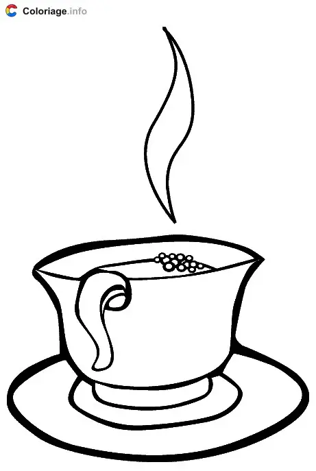 Coloriage Tasse de café - Boissons à imprimer