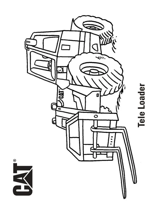 Coloriage Télé Loader Camion - Camion à imprimer
