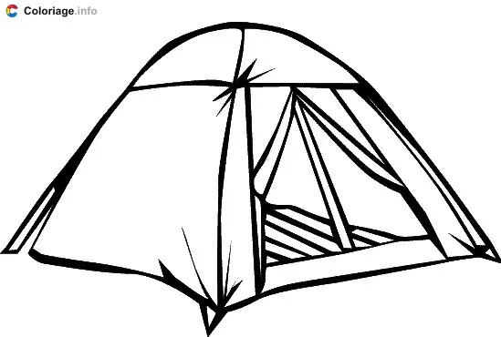 Coloriage Tente de camping simple - Camping à imprimer