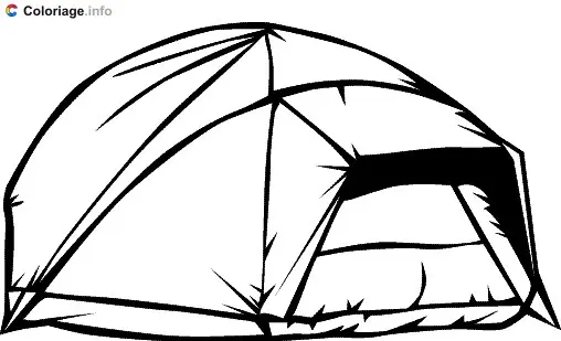 Coloriage Tente de camping - Camping à imprimer