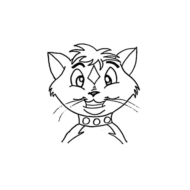 Coloriage Tête De Chat - Chat à imprimer