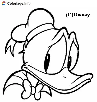 Donald Duck Head coloring page to print