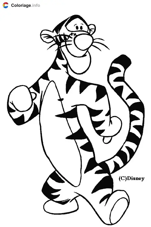Tigger coloring page to print