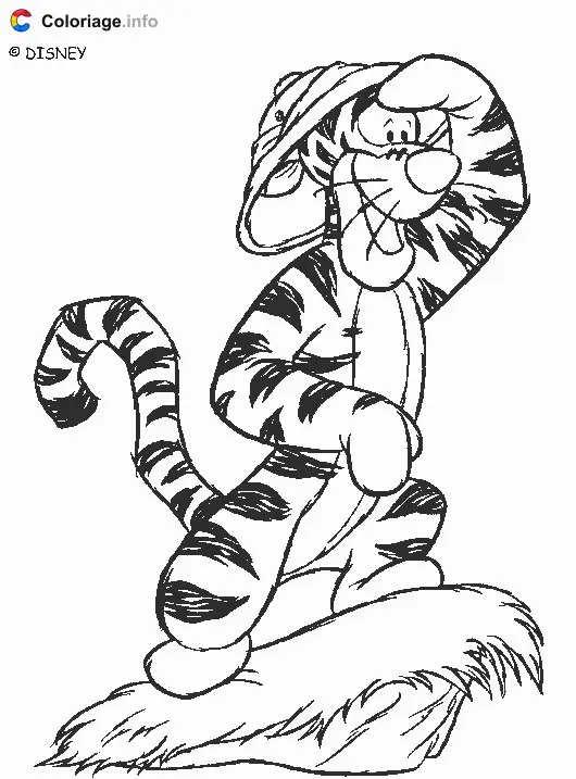 Tigger the Explorer coloring page to print