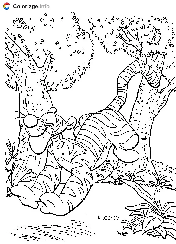Tigger's Forest Adventure coloring page to print