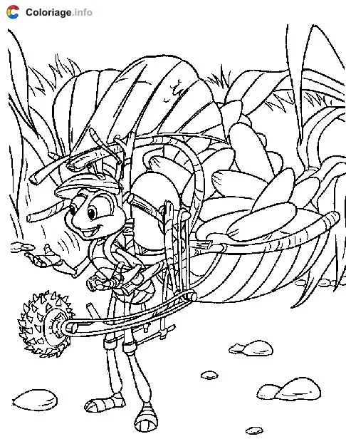Coloriage Tilt débroussaille - 1001 pattes à imprimer