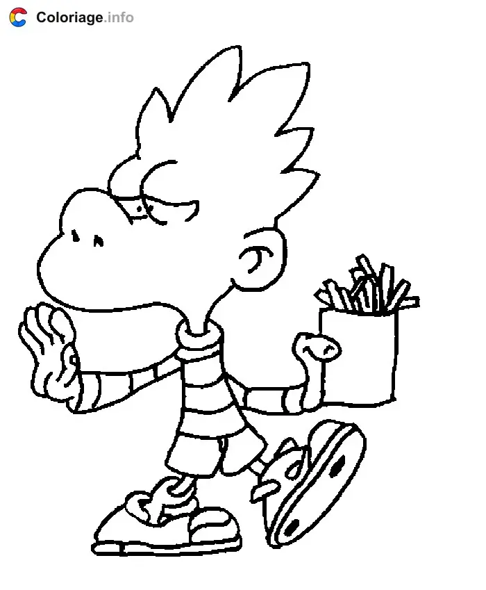 Coloriage Titeuf 013 - Titeuf à imprimer