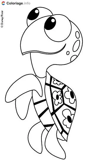 Crush the Sea Turtle coloring page to print