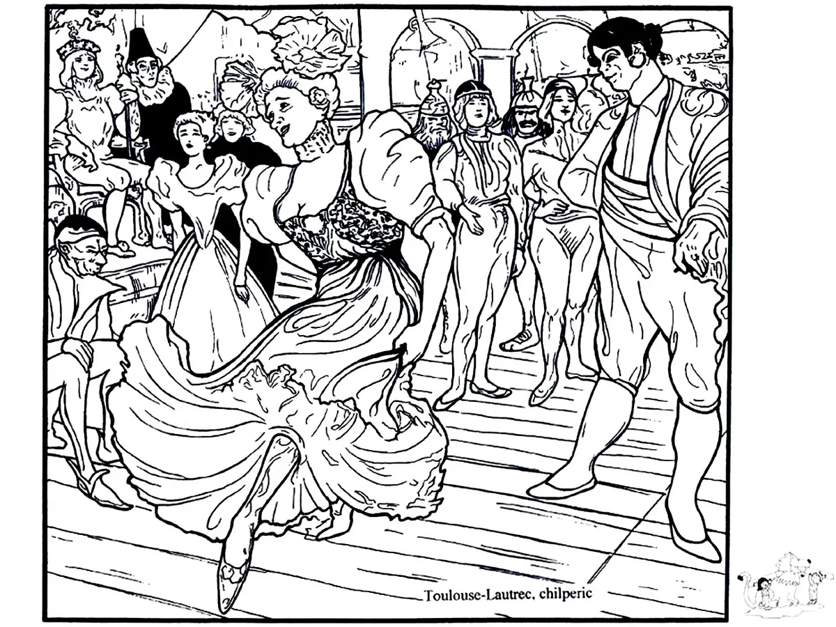 Disegno di Toulouse-Lautrec – Chilpéric da stampare