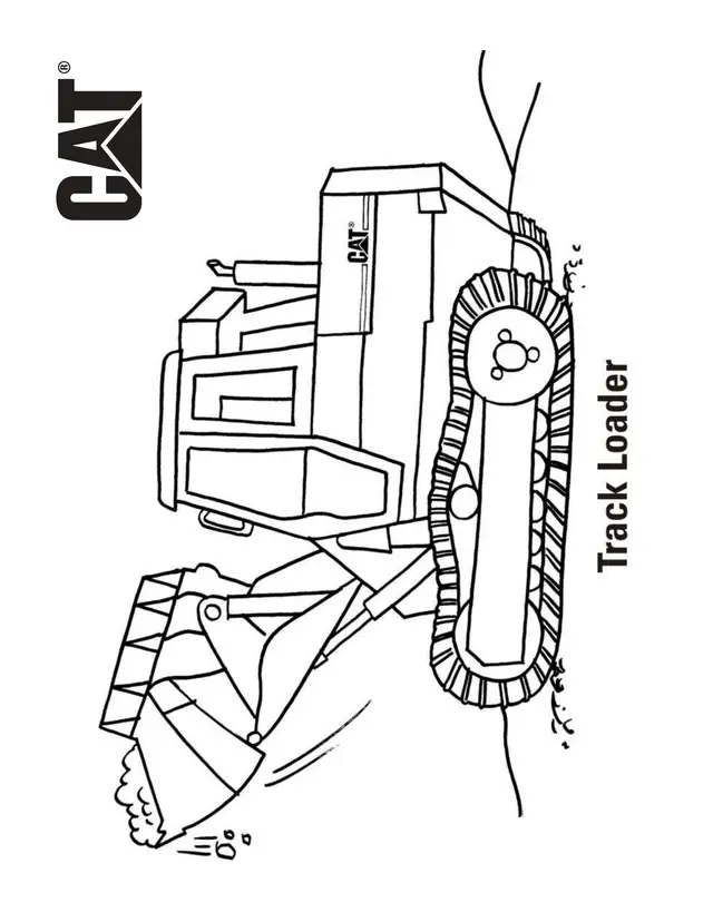Coloriage Track Loader Camion Caterpillar - Camion à imprimer