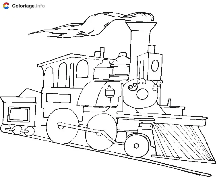 Coloriage Train à vapeur - Train à imprimer