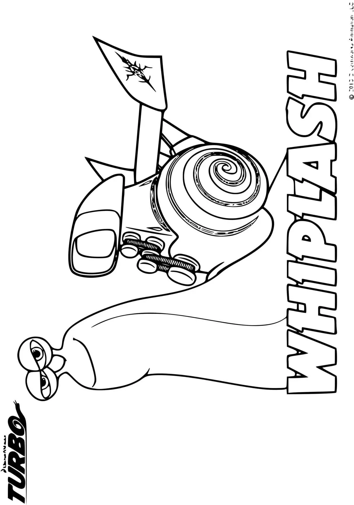 Coloriage Turbo Whiplash - Escargot à imprimer