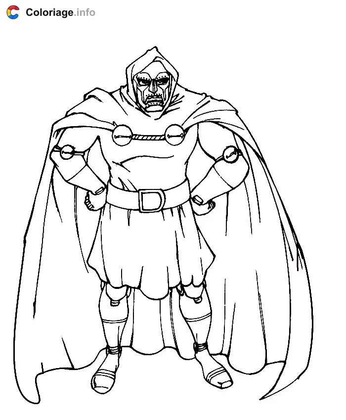 Coloriage Un méchant - Les 4 Fantastiques à imprimer