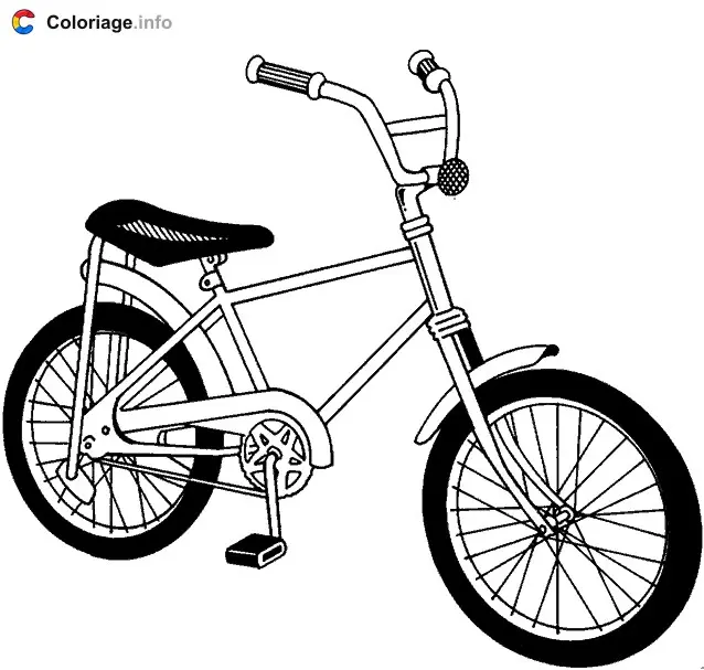 Coloriage Un vélo d'enfant - Vélo à imprimer