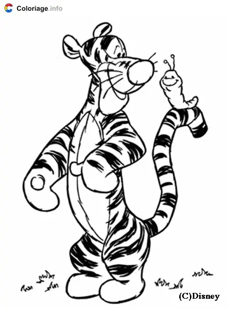 Caterpillar on Tigger's Tail coloring page to print