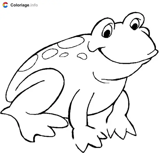 Coloriage Une grenouille - Grenouille à imprimer