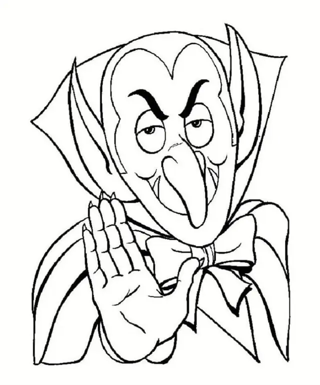 Coloriage Vampire Classique - Vampire à imprimer