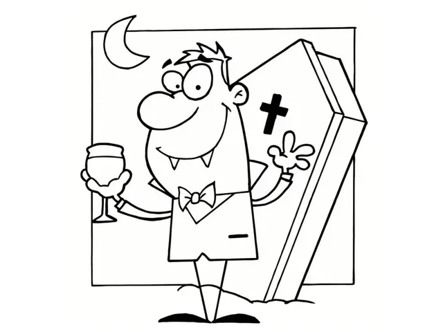 Coloriage Vampire Qui Sort De Son Tombeau - Vampire à imprimer