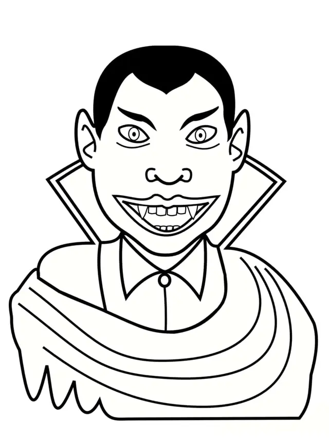 Coloriage Vampire Se Nourrit De Chair - Vampire à imprimer