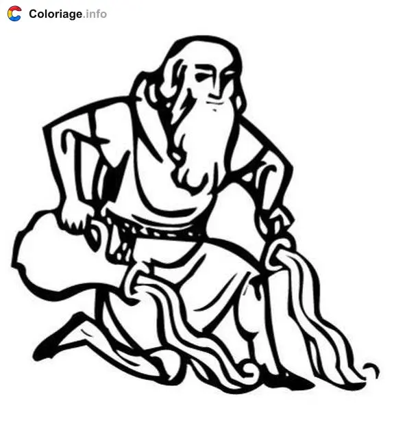 Coloriage Verseau - Signes astrologiques à imprimer