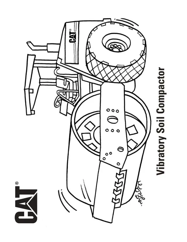 Coloriage Vibratory Soil Compactor Camion - Camion à imprimer