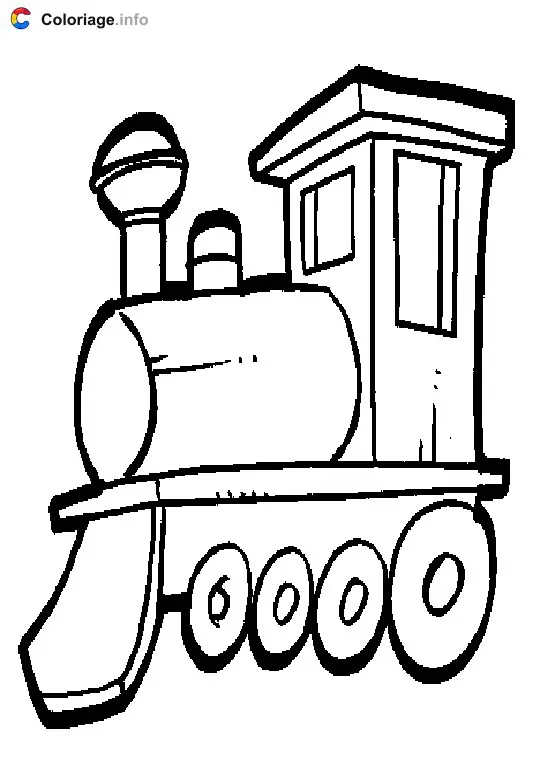 Coloriage Vieux train - Train à imprimer