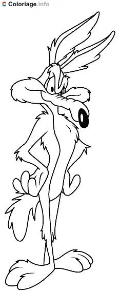 Coloriage Vil Coyote - Bip Bip et Coyote à imprimer