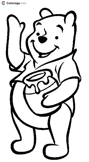 Winnie and His Honey Pot coloring page to print