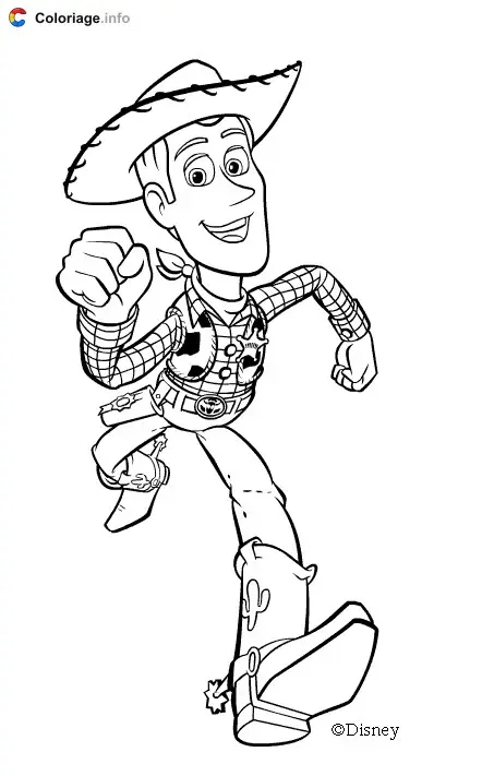 Woody Running coloring page to print