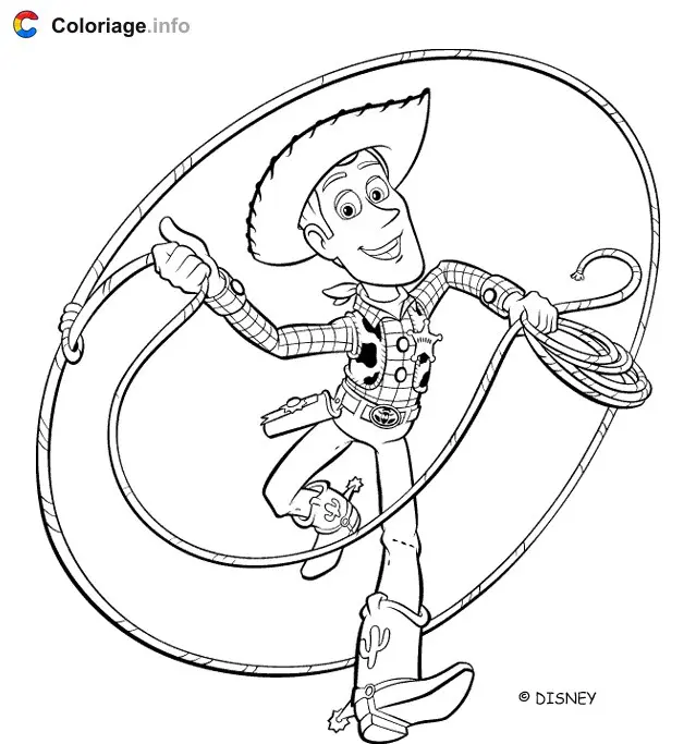 Woody and His Lasso coloring page to print