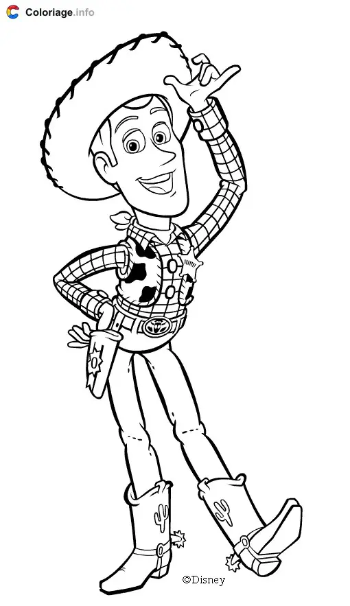 Woody the Sheriff coloring page to print