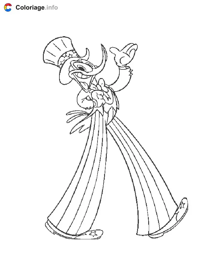 Coloriage Woody Woodpecker en costume américain - Woody Woodpecker à imprimer