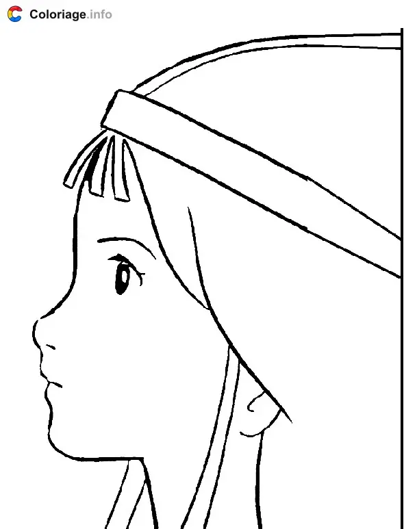 Coloriage Zia maya inca - Les Mystérieuses Cités d'Or à imprimer