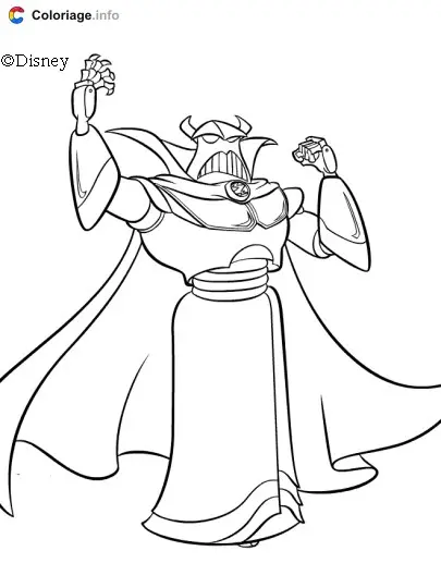 Zurg the Dark Vader of Toy Story coloring page to print