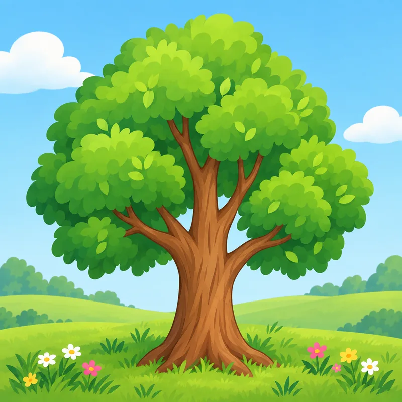 disegni di alberi da colorare