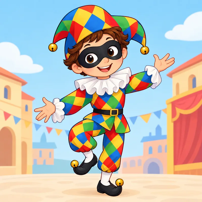disegni di Arlecchino da colorare