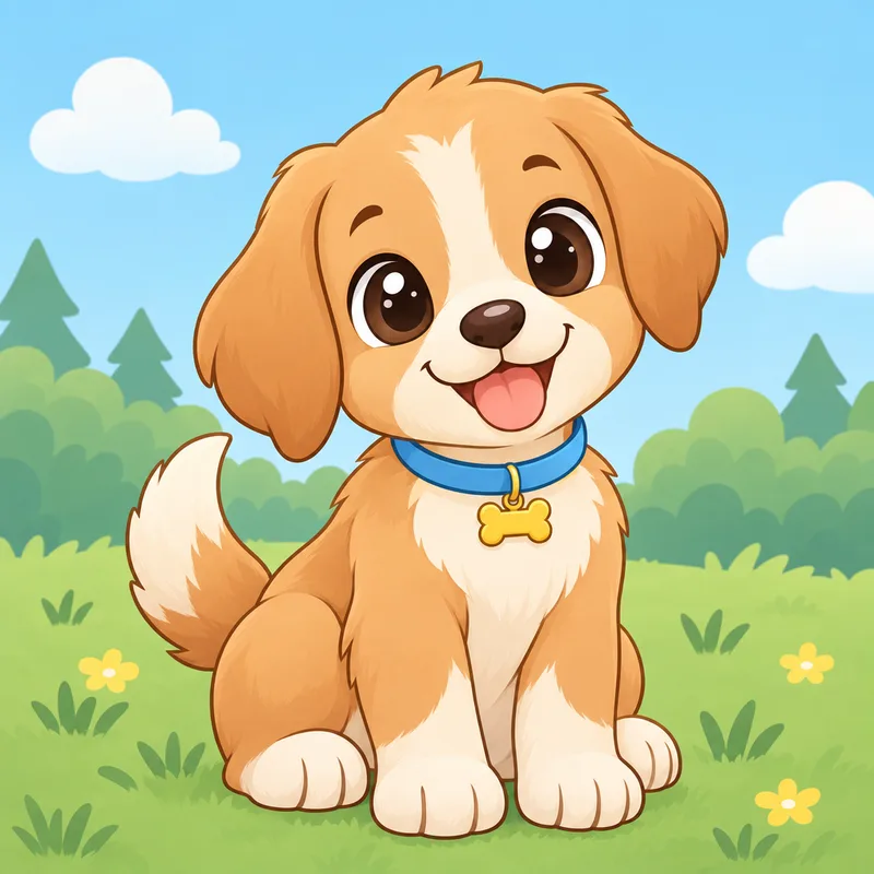 disegni di cagnolini kawaii da colorare