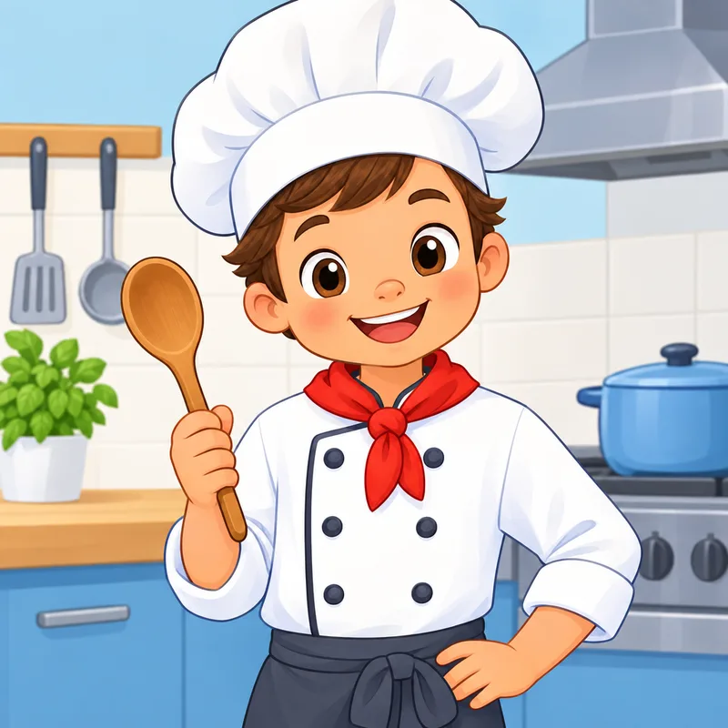 dibujos de cocinero para colorear
